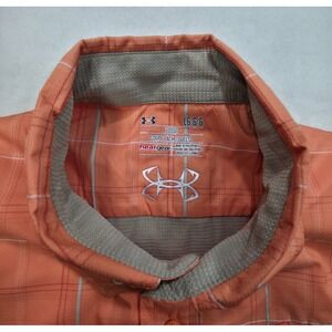 Actual Under Armour Fishing Shirt Mens L LIMITED USE Plaid Vented HeatGear